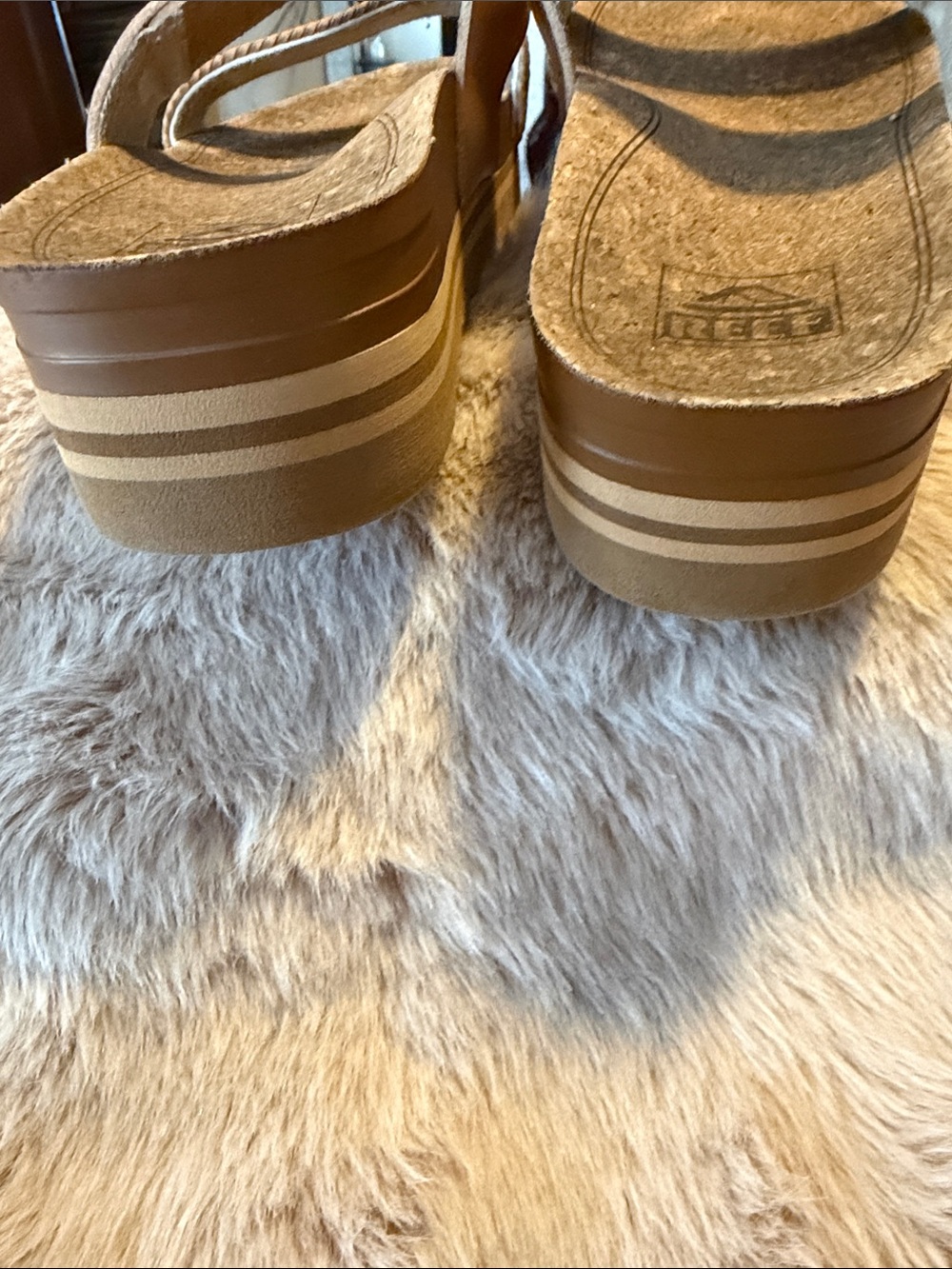 Reef Women's Caramel Braided Double-Strap Slide Sandals - Picture 7 of 7